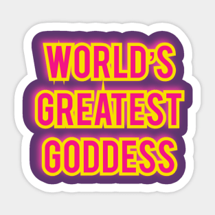 Worlds Greatest Goddess Sticker